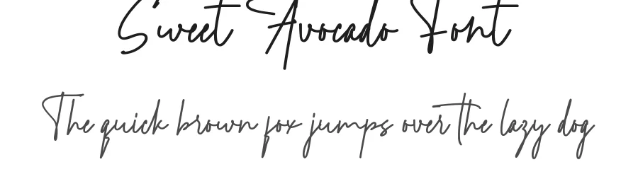 Sweet Avocado Font by VinType — Script Handwritten Font