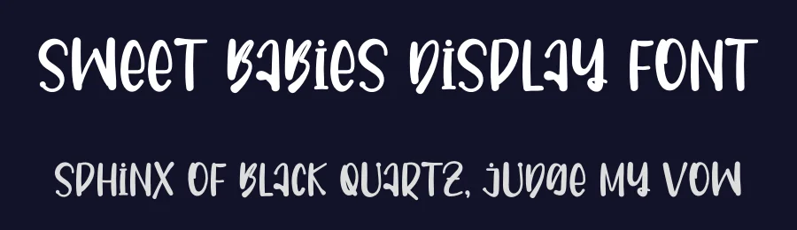Sweet Babies Display Font by freshtypeink — Display Font — thumbnail 2
