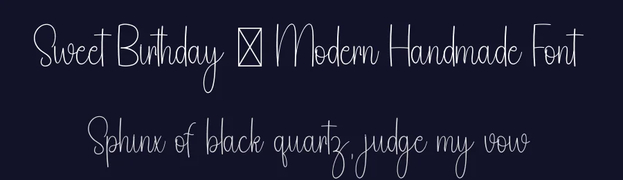 Sweet Birthday – Modern Handmade Font by freshtypeink — Script Handwritten Font — thumbnail 2