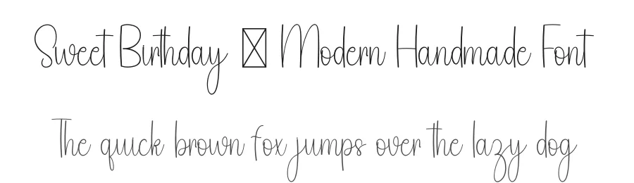 Sweet Birthday – Modern Handmade Font by freshtypeink — Script Handwritten Font