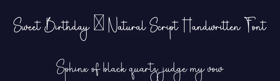 Sweet Birthday – Natural Script Handwritten Font by freshtypeink — Script Handwritten Font — thumbnail 2