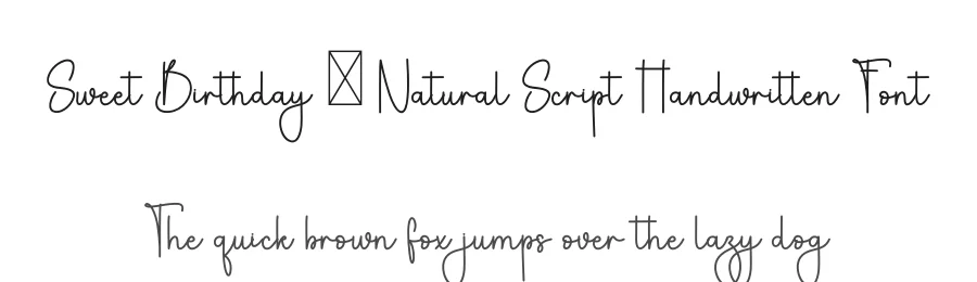 Sweet Birthday – Natural Script Handwritten Font by freshtypeink — Script Handwritten Font