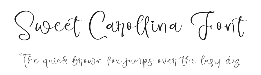 Sweet Carollina Font by glorytype — Script Handwritten Font