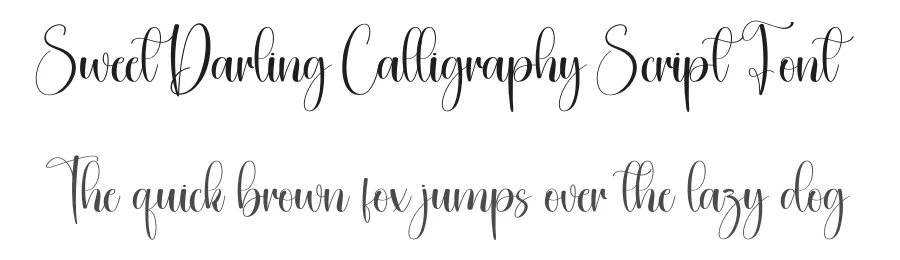 Sweet Darling Calligraphy Script Font by creativeletter — Script Handwritten Font