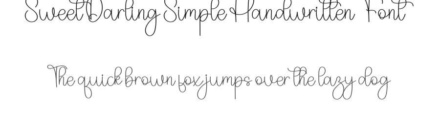 Sweet Darling Simple Handwritten Font by freshtypeink — Script Handwritten Font