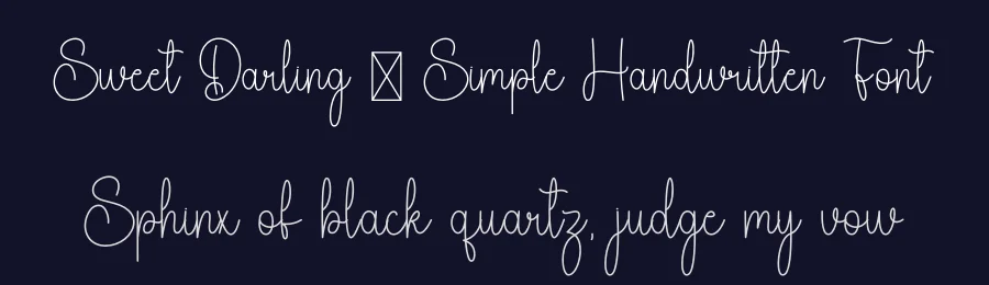 Sweet Darling – Simple Handwritten Font by freshtypeink — Script Handwritten Font — thumbnail 2