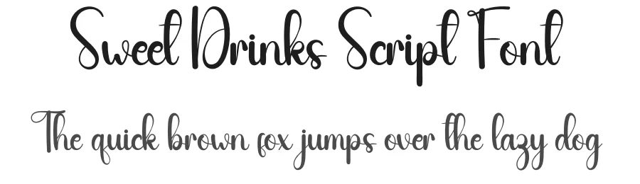 Sweet Drinks Script Font by andikastudio — Script Handwritten Font