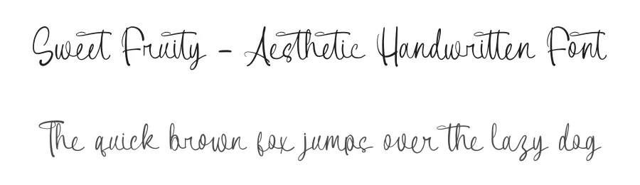 Sweet Fruity – Aesthetic Handwritten Font by letterenastudios — Serif Font