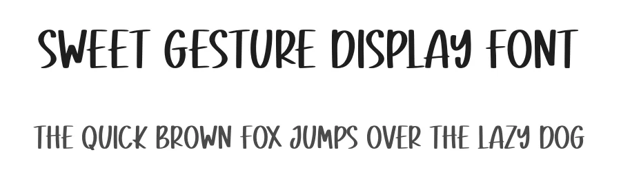 Sweet Gesture Display Font by Craftedtype — Decorative Font