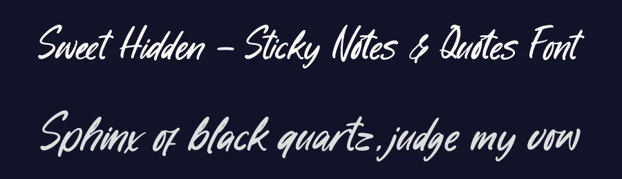 Sweet Hidden – Sticky Notes & Quotes Font by letterenastudios — Script Handwritten Font — thumbnail 2