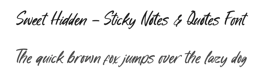 Sweet Hidden – Sticky Notes & Quotes Font by letterenastudios — Script Handwritten Font