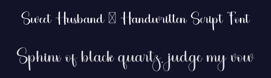 Sweet Husband – Handwritten Script Font by freshtypeink — Script Handwritten Font — thumbnail 2