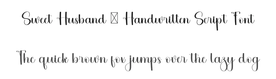 Sweet Husband – Handwritten Script Font by freshtypeink — Script Handwritten Font