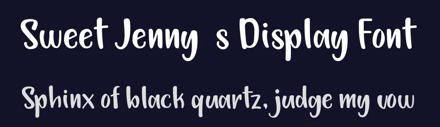 Sweet Jenny’s Display Font by HydricDesign — Display Font — thumbnail 2