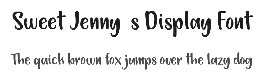 Sweet Jennyβs Display Font by HydricDesign β Display Font