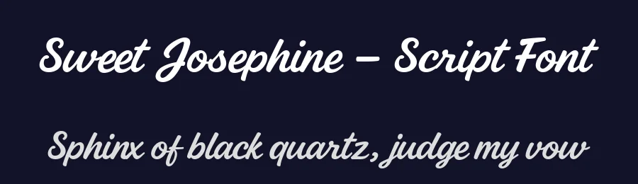 Sweet Josephine – Script Font by Fikryal Studio — Script Handwritten Font — thumbnail 2