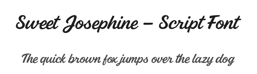 Sweet Josephine – Script Font by Fikryal Studio — Script Handwritten Font