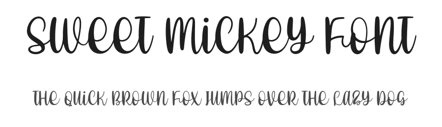 Sweet Mickey Font by Forberas Foundry — Script Handwritten Font