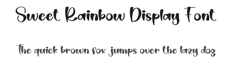 Sweet Rainbow Display Font by creativeletter — Script Handwritten Font