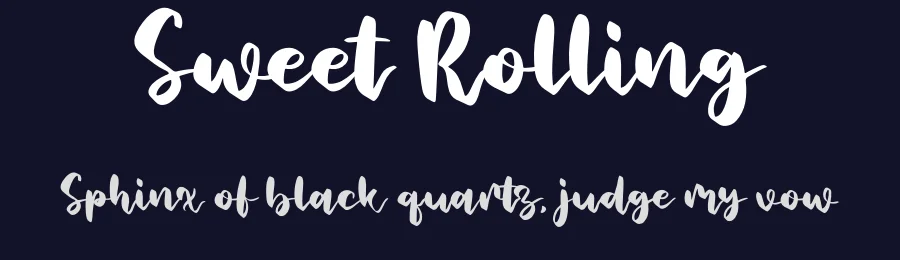 Sweet Rolling by Forberas Foundry — Script Handwritten Font — thumbnail 2