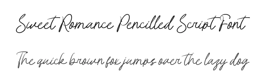 Sweet Romance Pencilled Script Font by Amorfa Type — Decorative Font