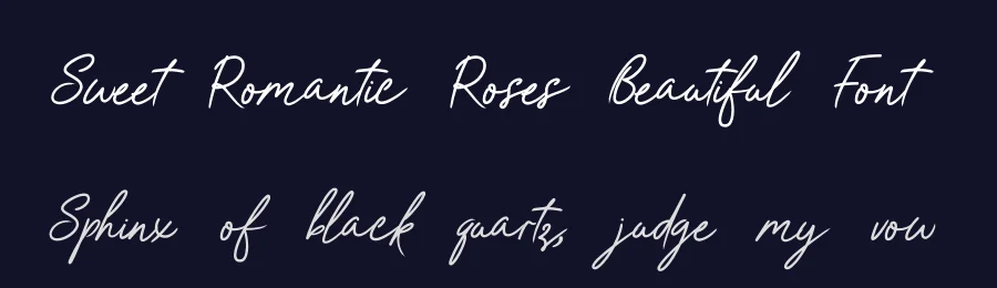 Sweet Romantic Roses Beautiful Font by GraphicSauce — Decorative Font — thumbnail 2