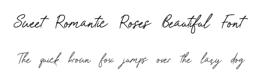 Sweet Romantic Roses Beautiful Font by GraphicSauce — Decorative Font