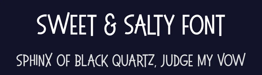 Sweet & Salty Font by Josh O — Sans Serif Font — thumbnail 2