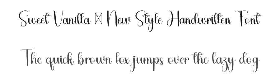 Sweet Vanilla – New Style Handwritten Font by freshtypeink — Script Handwritten Font