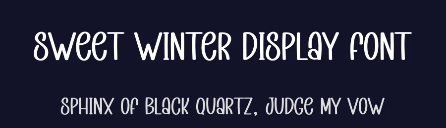 Sweet Winter Display Font by creativeletter — Display Font — thumbnail 2