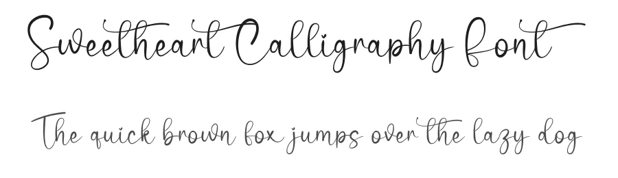 Sweetheart Calligraphy Font by creativeletter — Script Handwritten Font