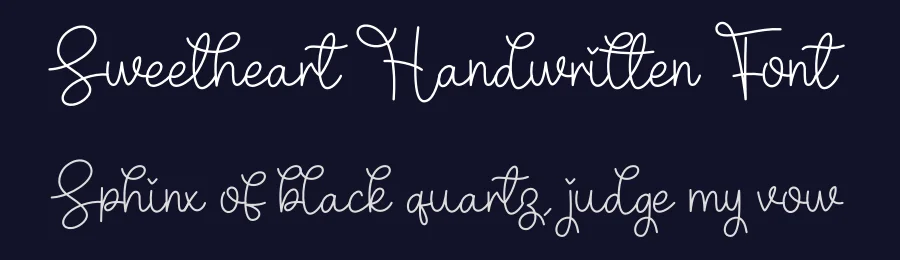 Sweetheart Handwritten Font by creativeletter — Script Handwritten Font — thumbnail 2
