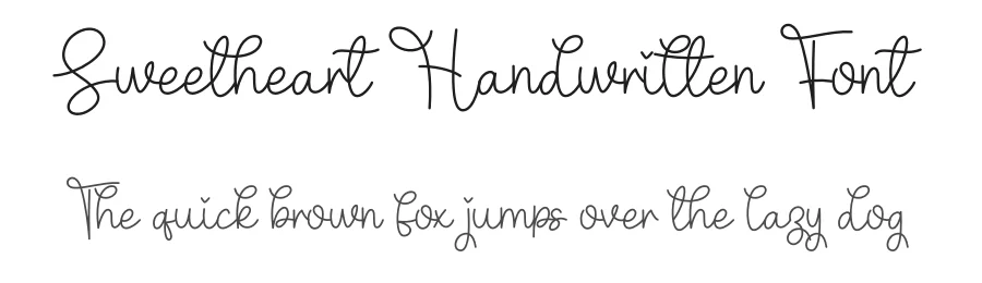 Sweetheart Handwritten Font by creativeletter — Script Handwritten Font