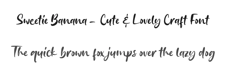 Sweetie Banana – Cute & Lovely Craft Font by Almarkha Type — Decorative Font