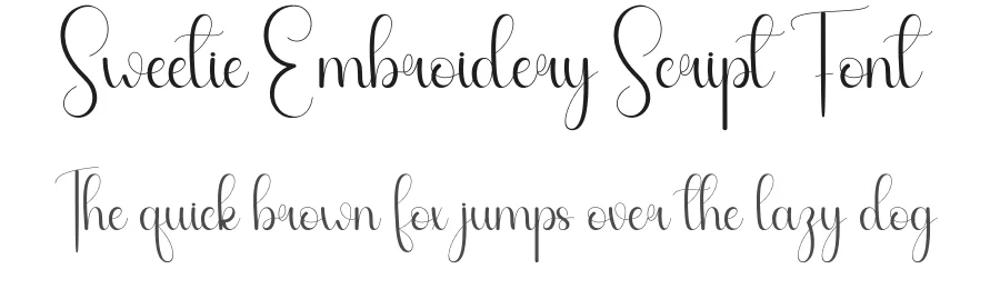 Sweetie Embroidery Script Font by andikastudio — Script Handwritten Font