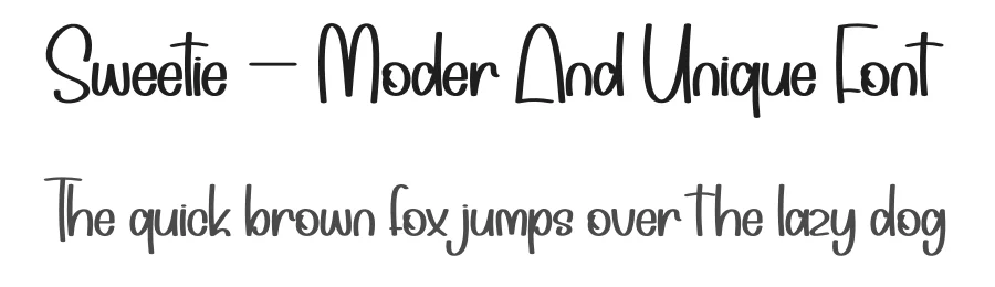 Sweetie – Moder And Unique Font by andikastudio — Display Font