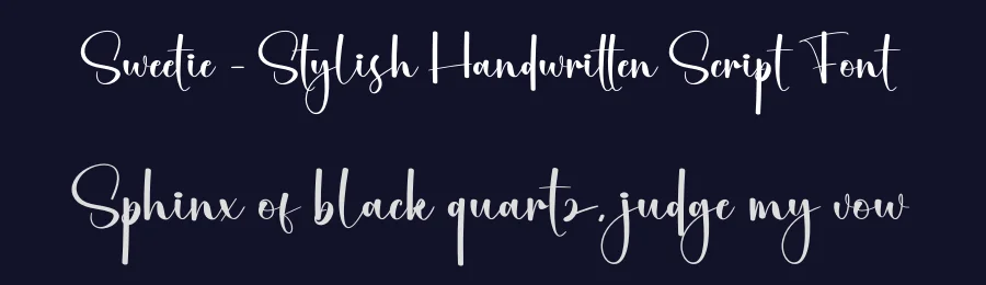Sweetie – Stylish Handwritten Script Font by creativeletter — Script Handwritten Font — thumbnail 2