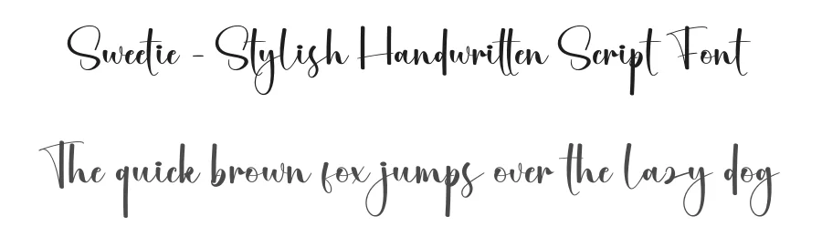 Sweetie – Stylish Handwritten Script Font by creativeletter — Script Handwritten Font