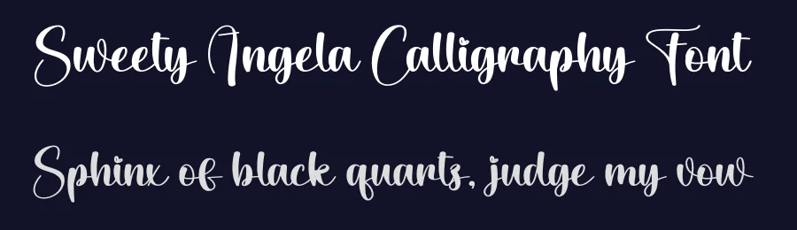 Sweety Angela Calligraphy Font by creativeletter — Script Handwritten Font — thumbnail 2