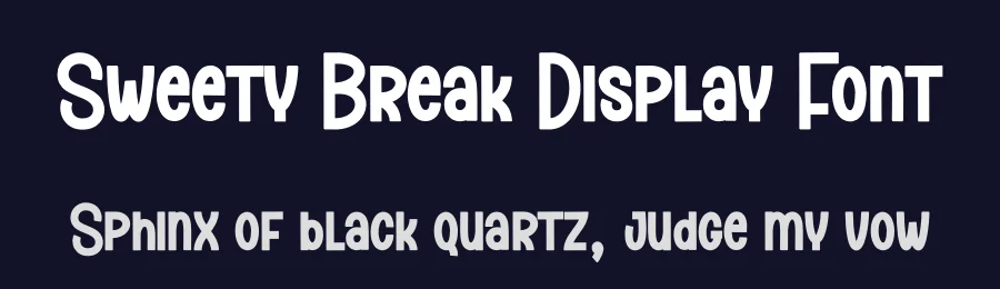 Sweety Break Display Font by creativeletter — Display Font — thumbnail 2