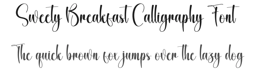 Sweety Breakfast Calligraphy Font by creativeletter — Script Handwritten Font