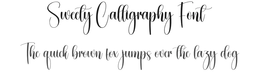 Sweety Calligraphy Font by creativeletter — Script Handwritten Font