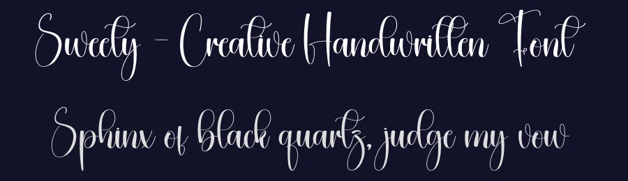 Sweety – Creative Handwritten Font by creativeletter — Script Handwritten Font — thumbnail 2