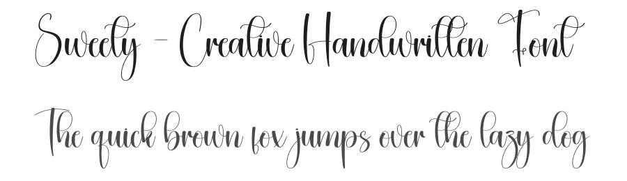 Sweety – Creative Handwritten Font by creativeletter — Script Handwritten Font