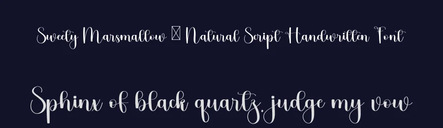 Sweety Marsmallow – Natural Script Handwritten Font by freshtypeink — Script Handwritten Font — thumbnail 2