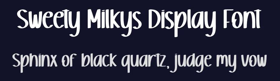Sweety Milkys Display Font by andikastudio — Display Font — thumbnail 2