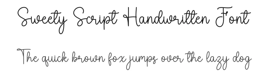 Sweety Script Handwritten Font by freshtypeink — Script Handwritten Font