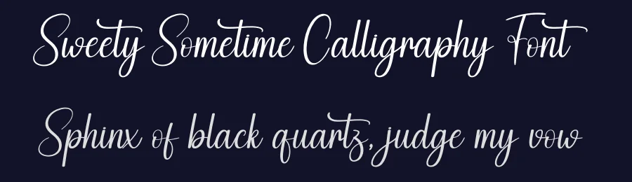 Sweety Sometime Calligraphy Font by creativeletter — Script Handwritten Font — thumbnail 2