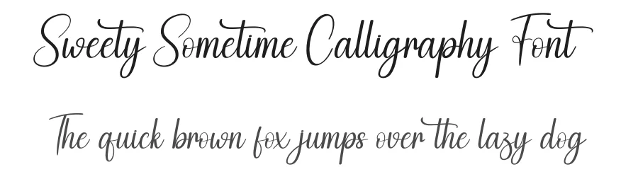 Sweety Sometime Calligraphy Font by creativeletter — Script Handwritten Font