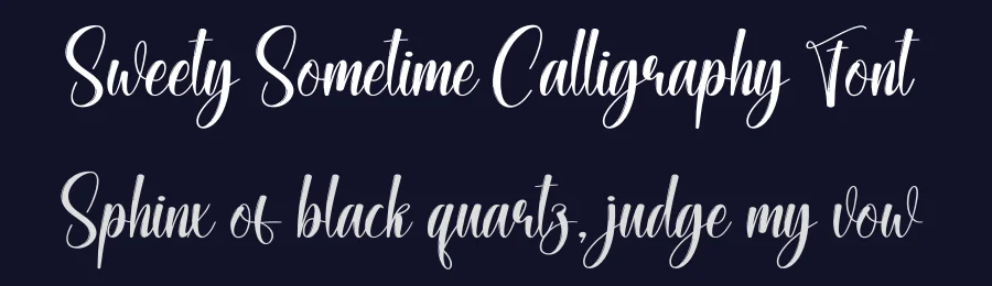 Sweety Sometime Calligraphy Font by creativeletter — Script Handwritten Font — thumbnail 2